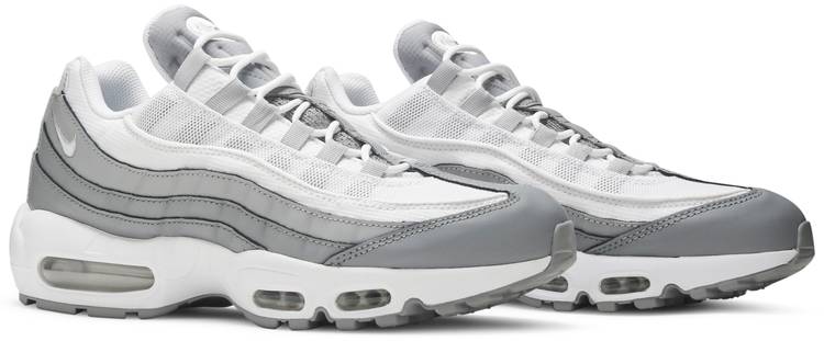 white and gray air max 95