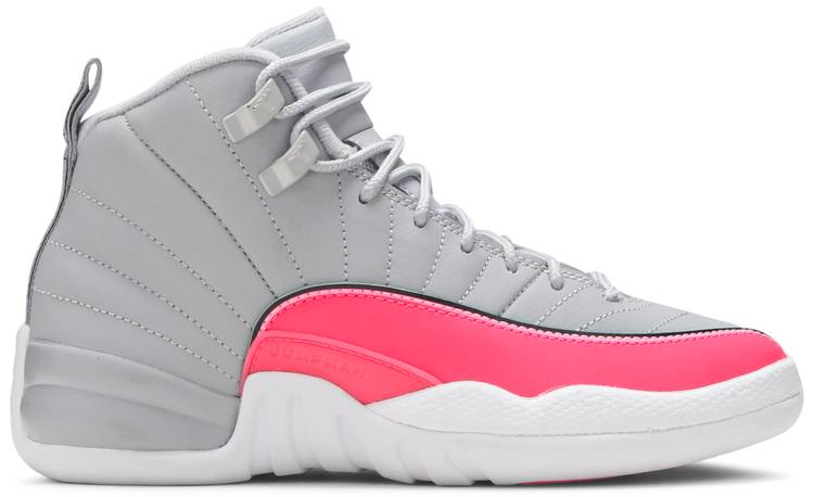 pink grey and white jordan 12