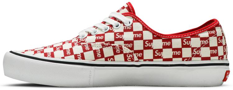 Vans Supreme x Authentic Pro 'Checkered Red' Mens Sneakers - Size 11.0