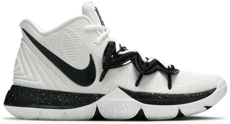 Nike Kyrie 5 White/Black Men's Basketball Shoes, Size: 11.5