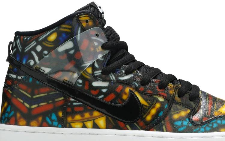 nike stained glass dunks kids 7y