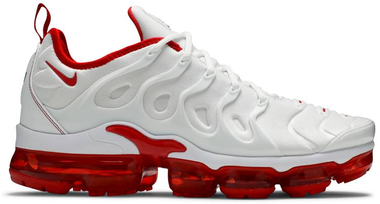 red and white vapormax plus
