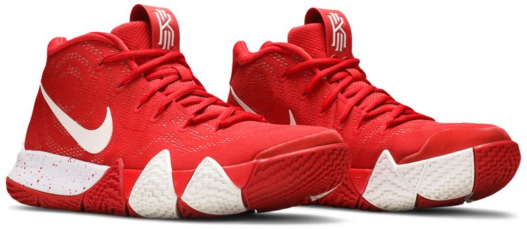 kyrie 4s red and white