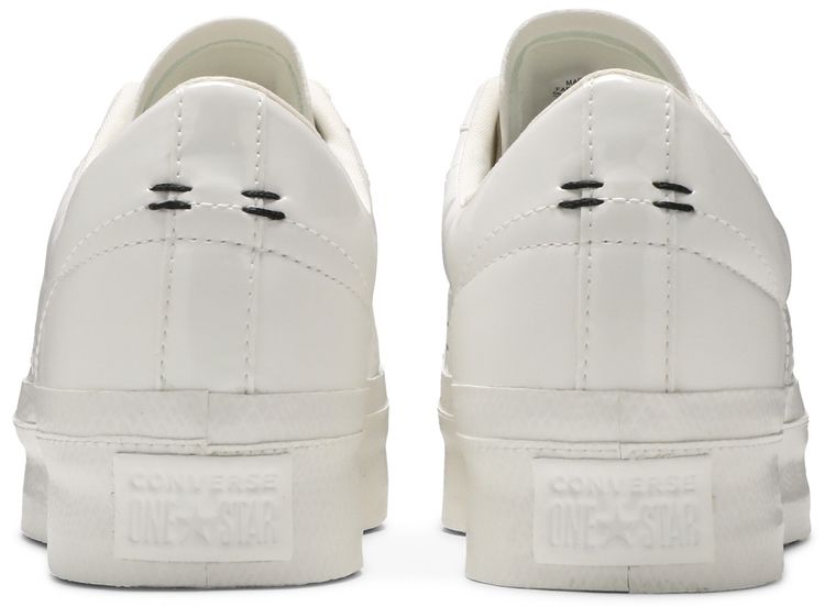 converse one star platform ox vintage white sneakers