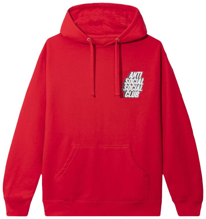 red anti social hoodie