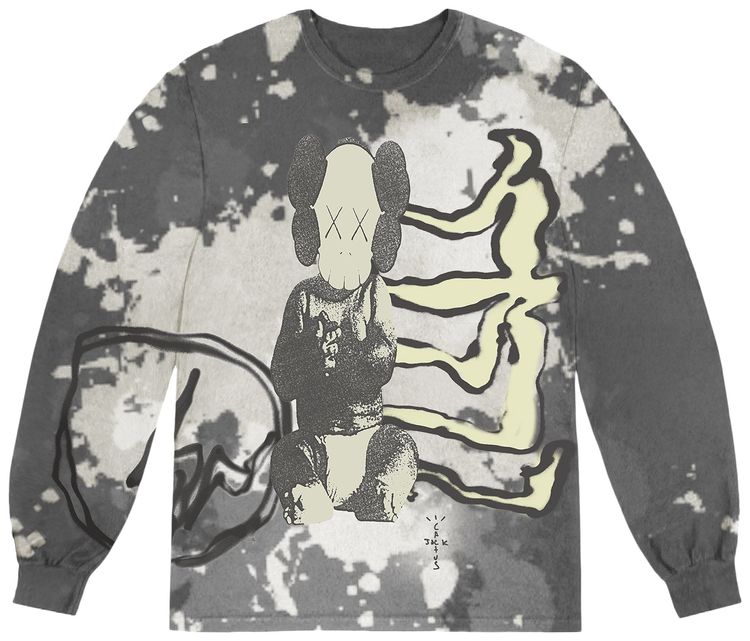 Cactus Jack By Travis Scott X Kaws For Fragment Long Sleeve Tee Tie Dye Cactus Jack By Travis Scott Cjfr Ls06 Tie Goat