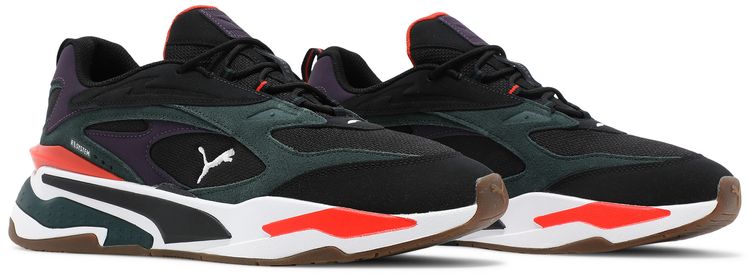 puma black green