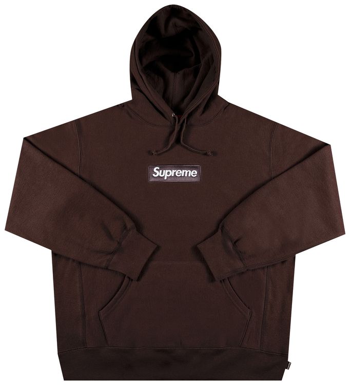 supreme box logo brown