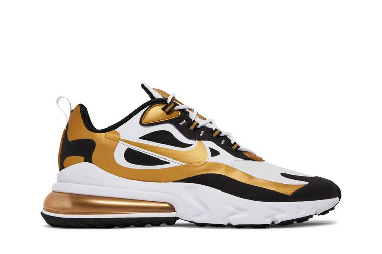 nike react metallic gold