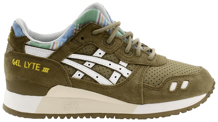 asics gel lyte iii olive canvas