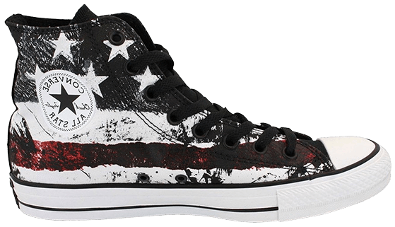 converse american flag destroyed