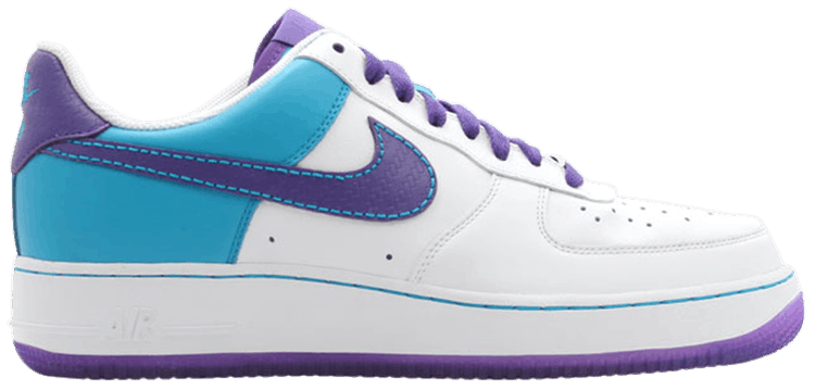 blue and purple air force ones