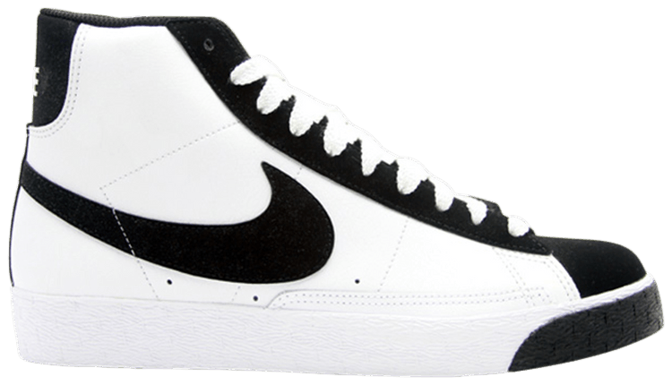 nike blazer black white high