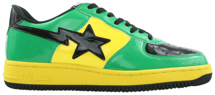 green yellow blue bapesta