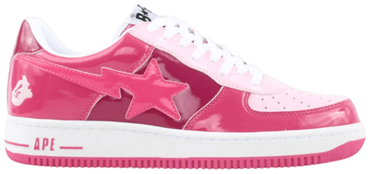 bapesta pink and white