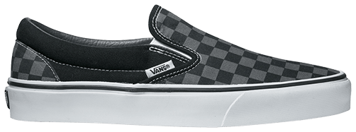 black and pewter checkered vans