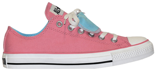double tongue converse blue and pink