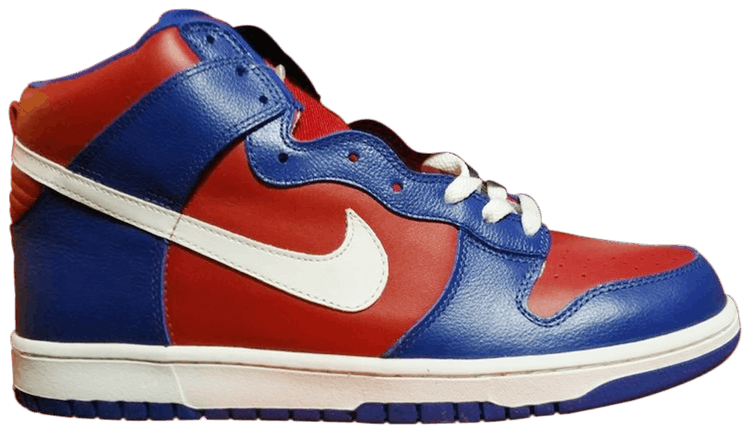 nike dunk red white blue 