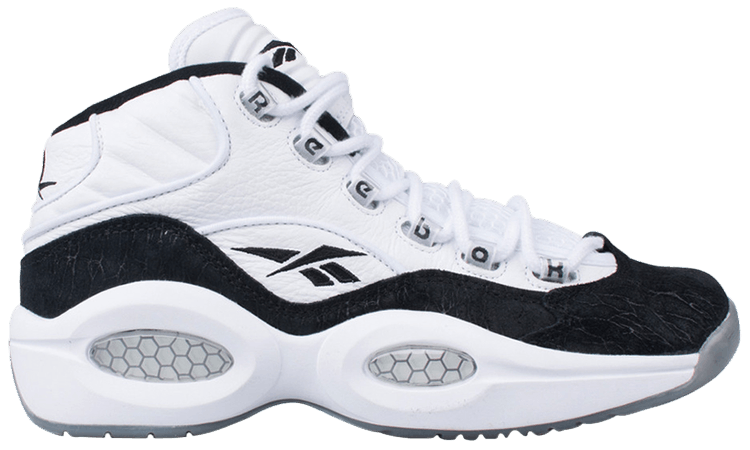 white and black reebok questions