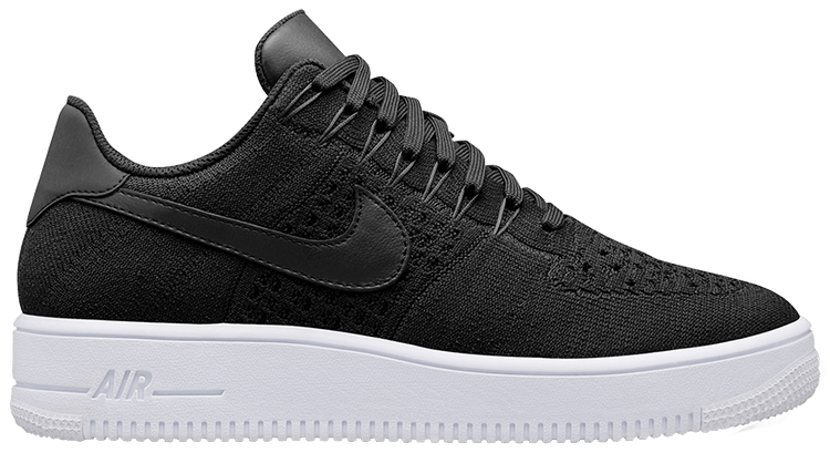 air force 1 flyknit low black metallic silver