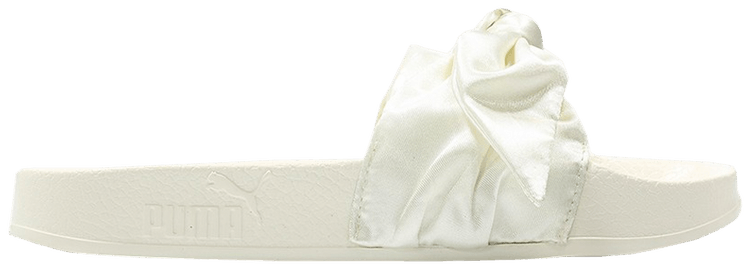fenty slides white bow