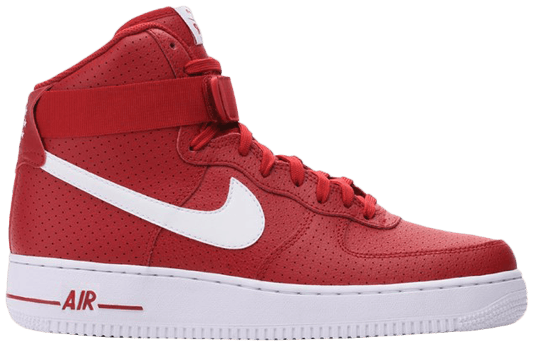 air force 1 high red and white