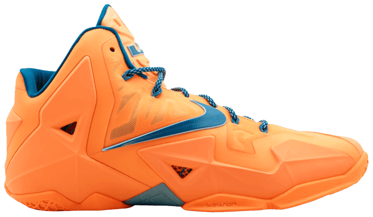 lebron orange shoes