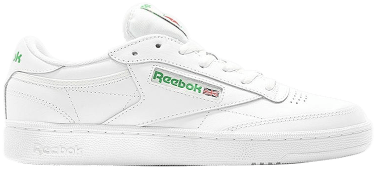 reebok classic green and white