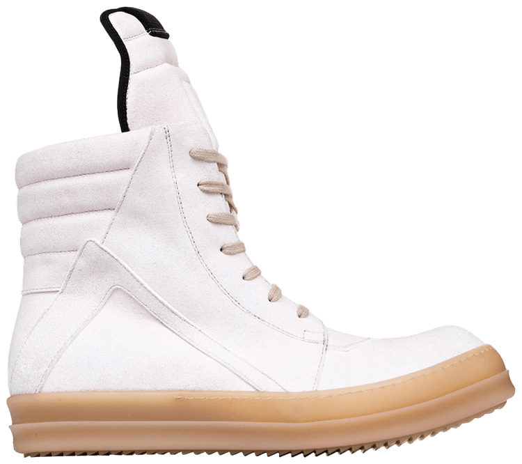 Rick Owens SS18 Dirt Geobasket White Leather' - Rick Owens - RU18S5894 LMRO 212121 | GOAT