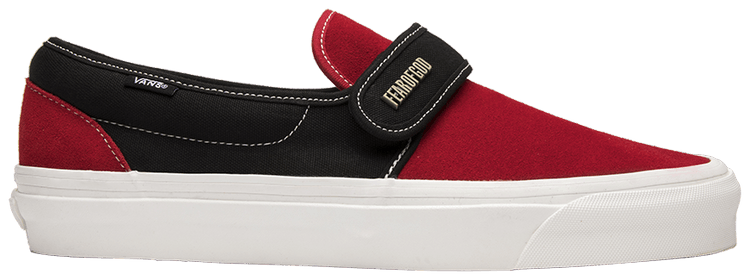 Fear of god vans slip on red clearance