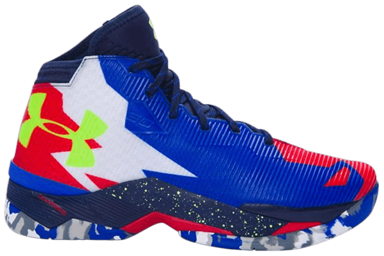 curry 2.5 red white and blue