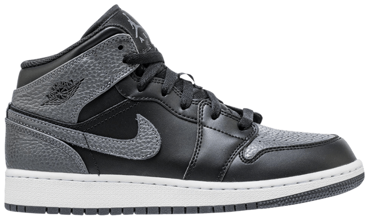 jordan 1 retro mid black dark grey
