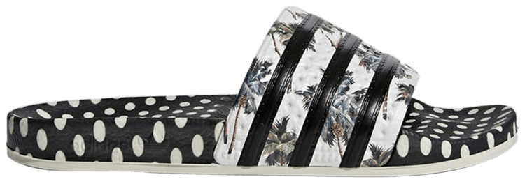 Wmns Adilette Slide 'Black White Silver' - adidas - CM8224 | GOAT