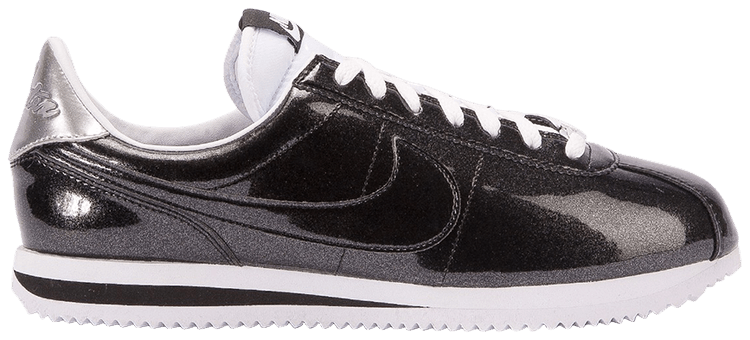 black and silver nike cortez