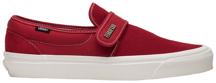 Fear of god vans slip on red clearance