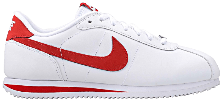 white and red nike cortez