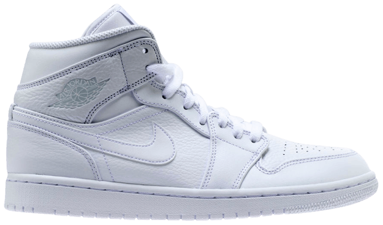 jordan mid 1 triple white