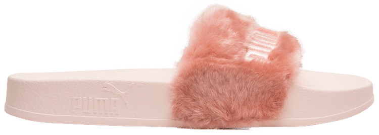 fenty fur slides pink