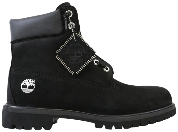 timberland black zip boots