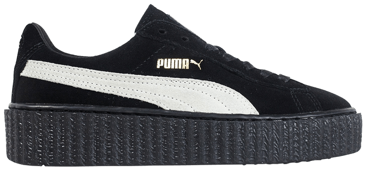 puma suede creepers black and white