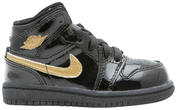 black and gold baby jordans