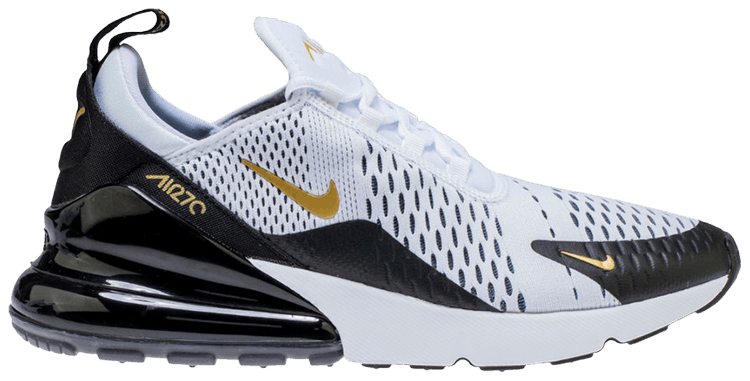 nike air max 270 gold black and white
