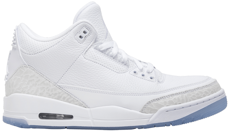 all white retro 3