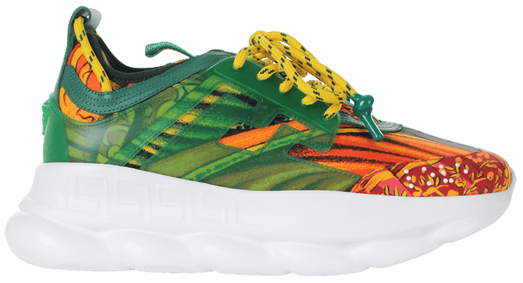 versace chain reaction sneakers green