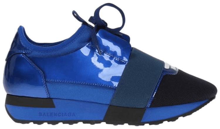 all blue balenciaga race runners