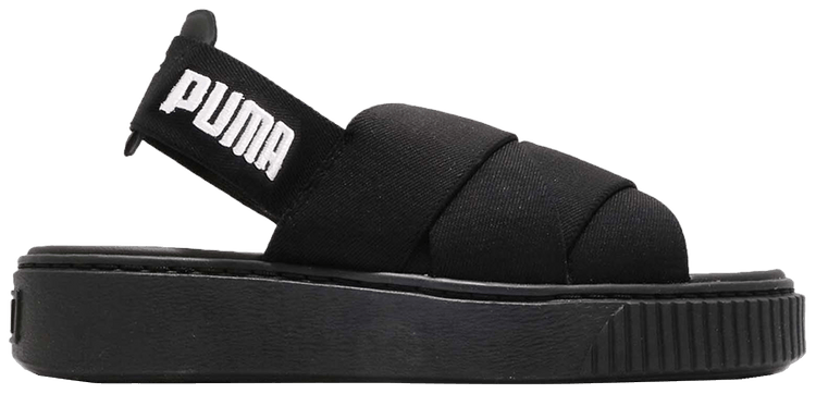 puma platform sandals black