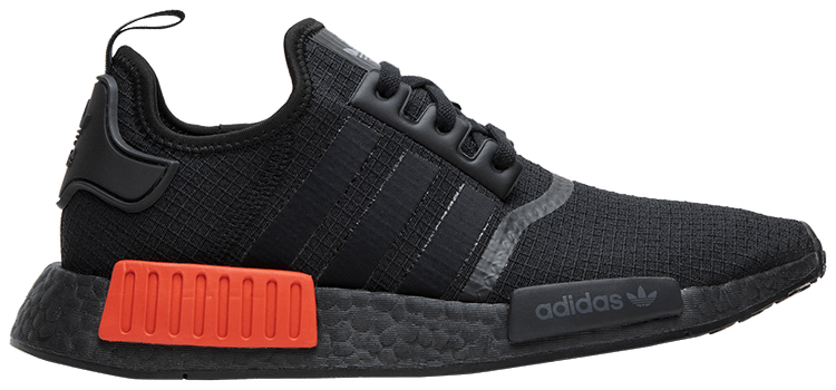 nmd r1 ripstop black and red