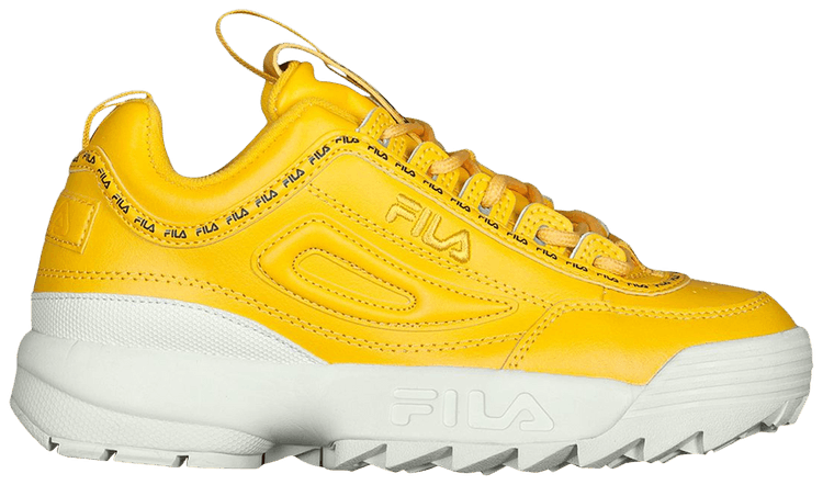 fila disruptor white and yellow