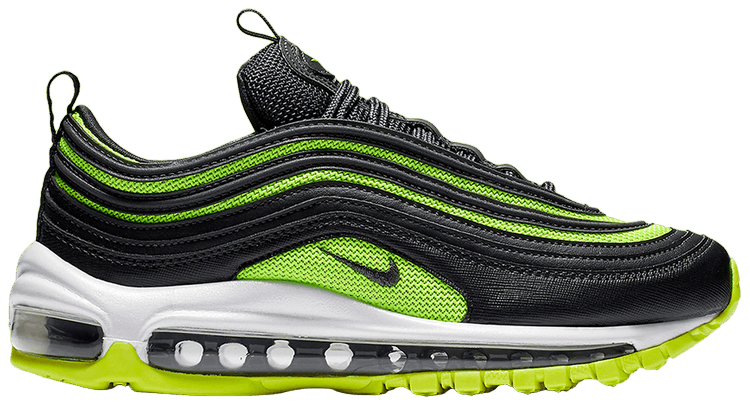 lime green and white air max 97
