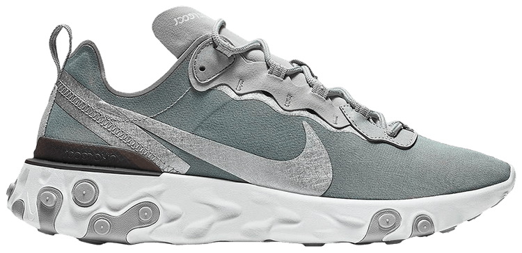 nike gray react element 55 sneakers